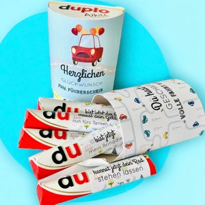 Scarica: patente di guida 27 Duplo banderoles superata, regalo, congratulazioni