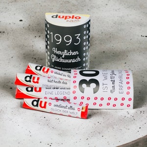 Download: 27 Duplo Banderolen 30. GEBURTSTAG, GESCHENK
