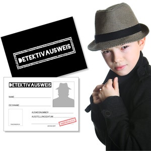 Tarjeta de cumpleaños infantil "DETEKTIV" Top Secret, fantástico accesorio para la búsqueda del tesoro