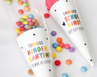 DIY Mini Schoolkegels – Afscheidscadeau voor de kleuterschool, decoratie voor de eerste schooldag, knutsel kleine schoolkegels, feestcadeautjes voor de eerste schooldag