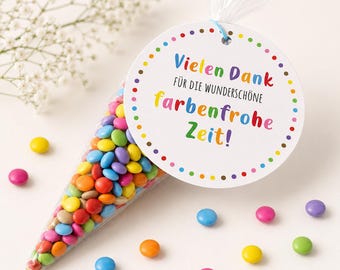 Farewell gift for kindergarten teachers - card - thank you from daycare - gift for children leaving school - party favor bag (optional)