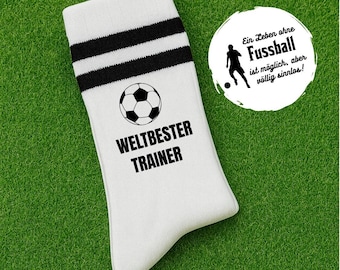 Gepersonaliseerde voetbalsokken met een naam naar keuze – tennissokken voor kinderen en heren – cadeau-idee voor coaches en voetballers