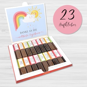 Sticker Set for Merci Chocolate Personal gift for the educator / kindergarten teacher image 4