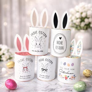 Faça você mesmo a embalagem de coelhinho da Páscoa para Duplo | Molde para artesanato de presente de Páscoa | Presente de Páscoa de última hora | Download digital