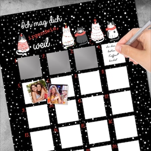 Advent calendar for scratching &quot;I like you somehow, because...&quot;