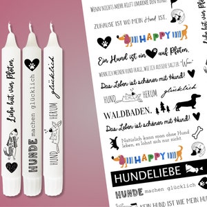 Candle tattoo foil - dogs - sayings to give away - for candles / ceramics DIN A4