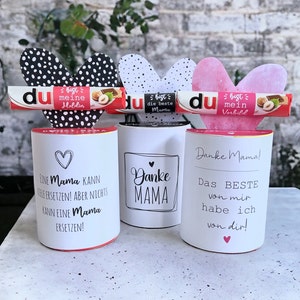 MUTTERTAG DIY Herzverpackung Duplo kostengünstiges schnelles Geschenk Karte beste Mama