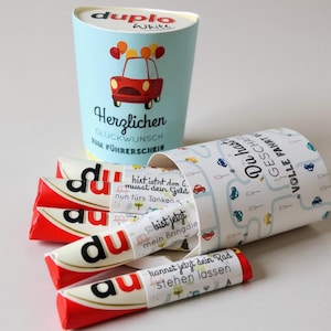 Download: 27 Duplo Banderolen Führerschein bestanden, Geschenk, Glückwunsch