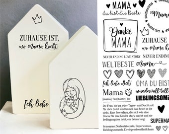 A5 Rub-On Sticker MOTHER'S DAY RIMLESS, for Raysin, Keraflott, glass