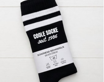 Cool socks since… | Vintage socks | Year of birth | Funny tennis socks | Gift for men | Gift idea for colleagues