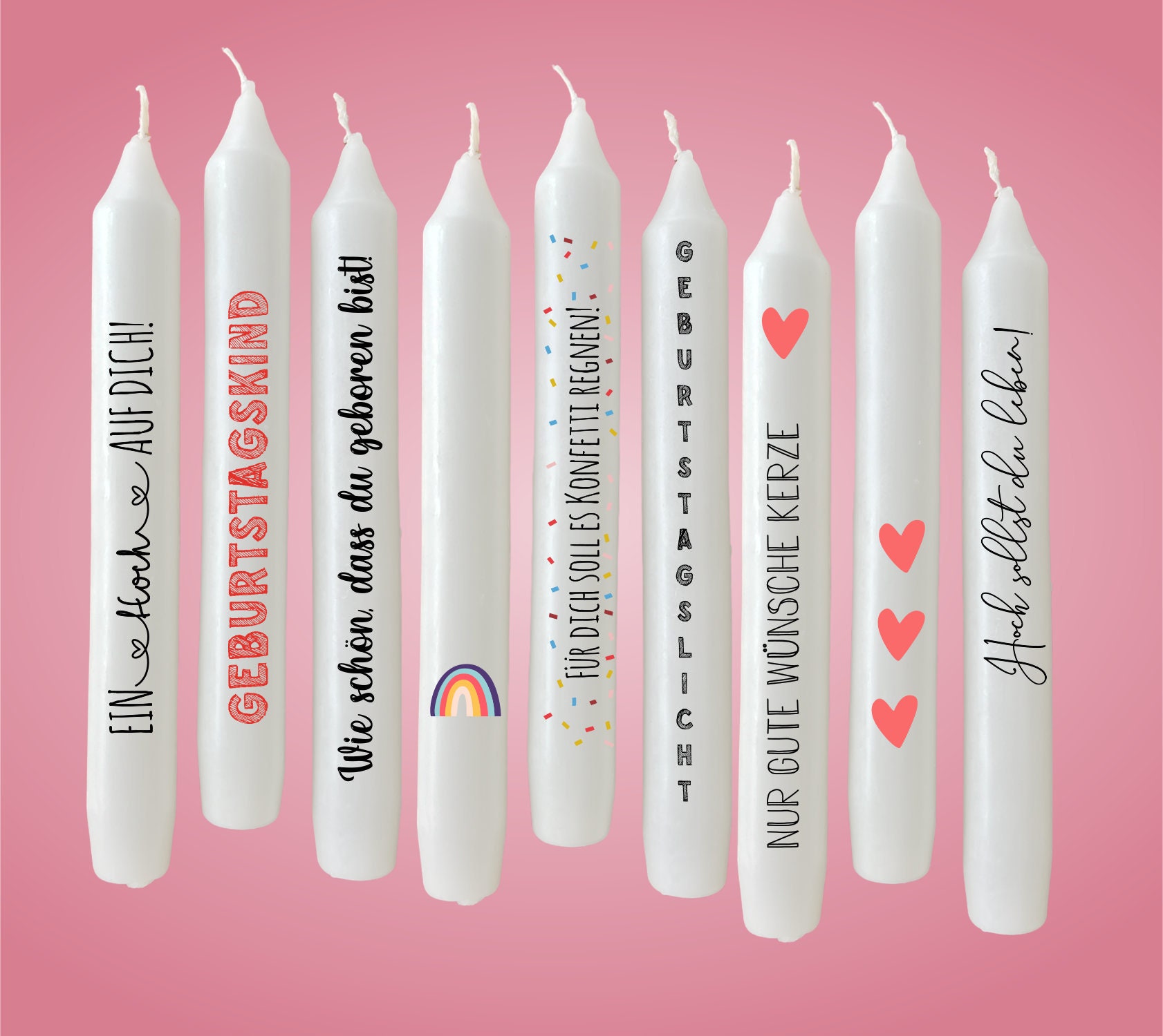 Kerzen Tattoofolie GEBURTSTAG Sprüche zum Verschenken Etsy.de