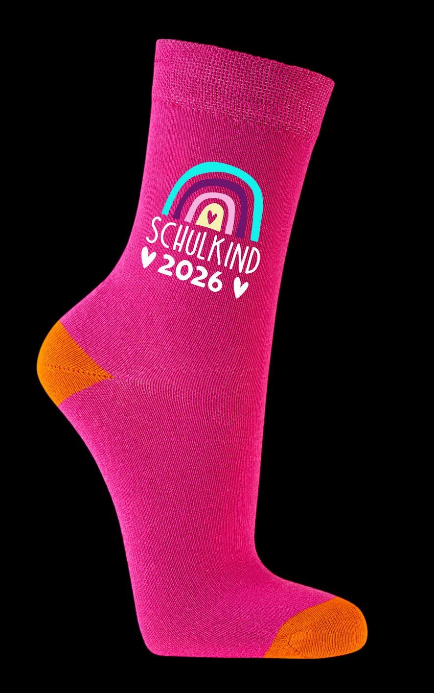Calzini per il primo giorno di scuola - Regalo per il cono scolastico - Arcobaleno - Italia