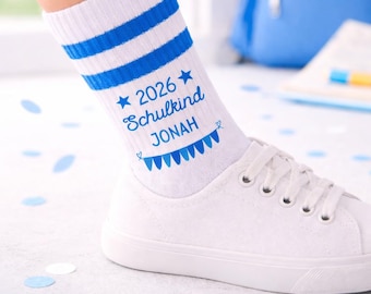 Personalized socks for first day of school, schoolchild's outfit, gift for the school cone