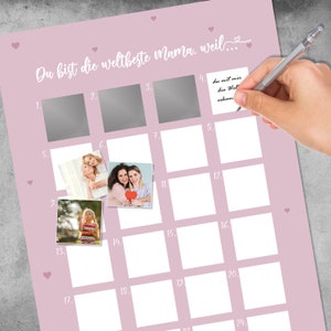 Advent calendar for scratching &quot;You are the world&#39;s best mom, because&quot;