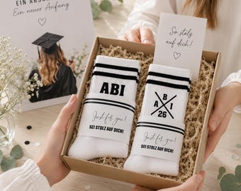 ABI - Abschluss - Tennissocken - Abitur 2026 - Abschluss 2026 -  bedruckte Socken - Geschenk
