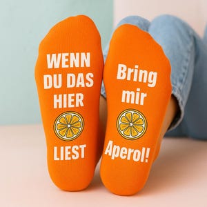 Dzień Mamy - Podaruj skarpetki time-outowe „Bring me Aperol”, relaksacyjne, mówiące skarpetki