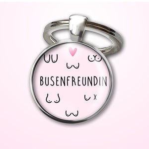 BUSEN Freundin Geschenk Geburtstag Karte Geschenkset Schlüsselanhänger