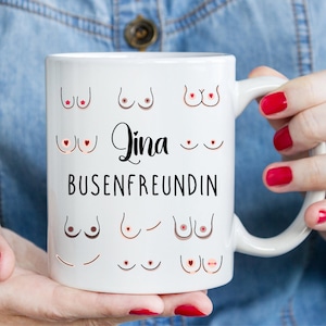 Bosom friend coffee cup in white, sweet gift for the best and dearest friend - BFF
