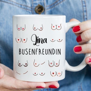 Bosom friend coffee cup in white, sweet gift for the best and dearest friend - BFF