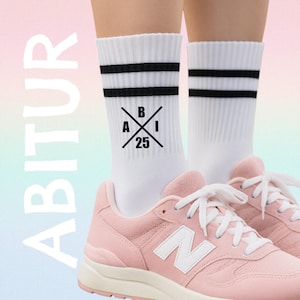 ABI - Abschluss - Tennissocken - Abitur 2025 - Abschluss 2025 -  bedruckte Socken - Geschenk