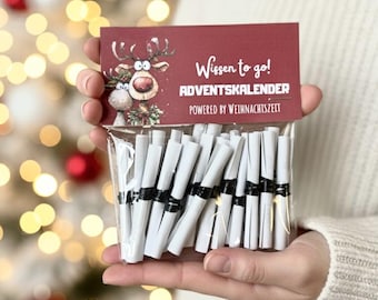 DIY Adventskalender Lose „Unnützes Wissen für Klugscheißer“ – Lustiger Adventskalender zum Ausdrucken & Basteln | PDF Download