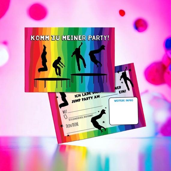 Biglietti d'invito per il compleanno dei bambini JUMP PARTY - Italia