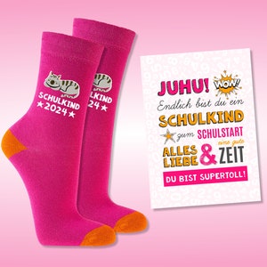 SCHOOL ENTRY Schoolchild socks GIFT for the sun and rainbow school bag image 10