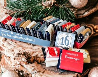 Adventskalender MANN EHEMANN Freund gefüllt mit 24x DANKE Weihnachtszeit, Selbermachen, Druckvorlage, Selbstliebe