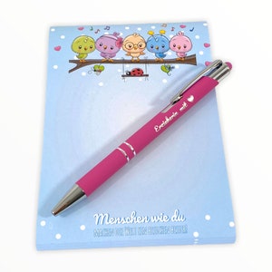 Coffret cadeau Enseignant de maternelle avec cœur - Pad et stylo à bille