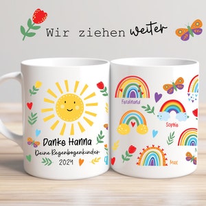 Farewell gift KINDERGARTEN, PERSONALIZED mug, farewell teacher gift, farewell educator, rainbow group