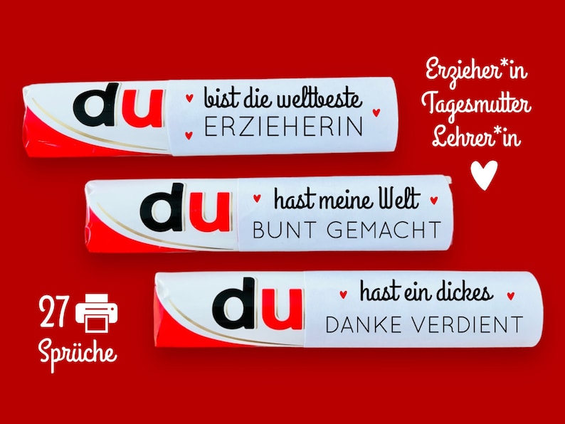 Download: 27 Duplo Banderolen Abschiedsgeschenk Erzieherin Tagesmutter Lehrerin Danke Geschenk Erzieherin Bild 2