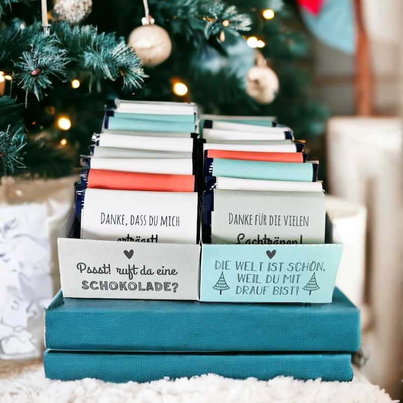 Advent calendar COLLEGINE filled with 24x THANK YOU Christmas time, DIY, print template, self-love image 6