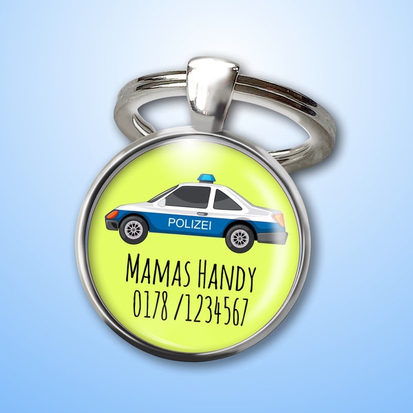 Police emergency number pendant - emergency pendant - gift for starting school or starting kindergarten