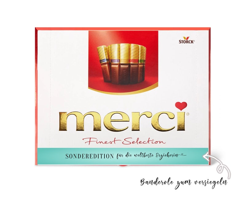 Sticker Set for Merci Chocolate Personal gift for the educator / kindergarten teacher image 3