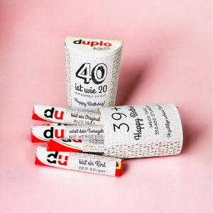 Download: 27 Duplo Banderolen 40. GEBURTSTAG, GESCHENK Bild 1