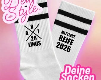 High school graduation - Tennis socks - High school diploma 2026 - Graduation 2026 - Printed socks - Gift