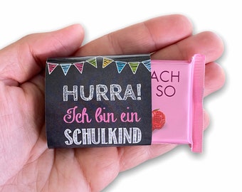 Decoration for the school enrollment party, chocolate banderoles