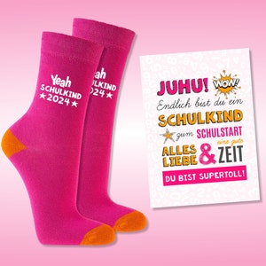 SCHOOL ENTRY Schoolchild socks GIFT for the sun and rainbow school bag image 7