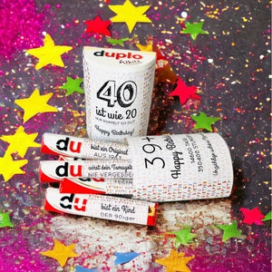 Download: 27 Duplo Banderolen 40. GEBURTSTAG, GESCHENK Bild 5