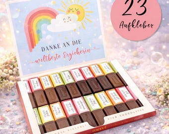 Merci sticker set for kindergarten teachers – thank you gift for kindergarten – thank you stickers for Merci chocolate