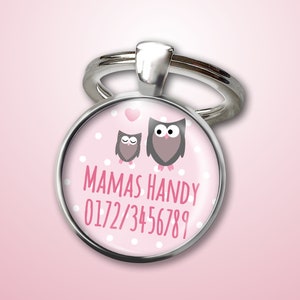 Pendant emergency number owl emergency pendant gift for starting school or starting kindergarten image 1