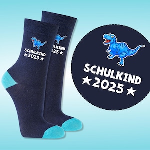 INSCRIPTION SCOLAIRE Chaussettes pour écoliers CADEAU pour l'école cône T-Rex Dino
