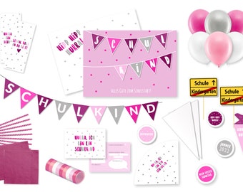 Get ready to party: School enrollment party in pink for your school child!