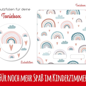 Charging station sticker and protective film suitable for Toniebox - Rainbow