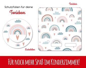 Charging station sticker and protective film suitable for Toniebox - Rainbow