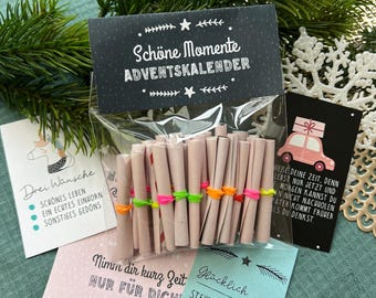 Boletos de calendario de Adviento DIY con 24 momentos de amor propio para que tus personas favoritas los descarguen y los hagan tú mismo - boletos de la suerte