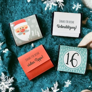 Advent calendar COLLEGINE filled with 24x THANK YOU Christmas time, DIY, print template, self-love image 5