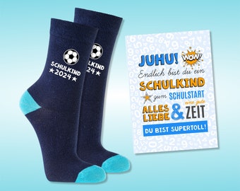 SCHOOL ENTRY Schoolchild socks GIFT for the school bag football