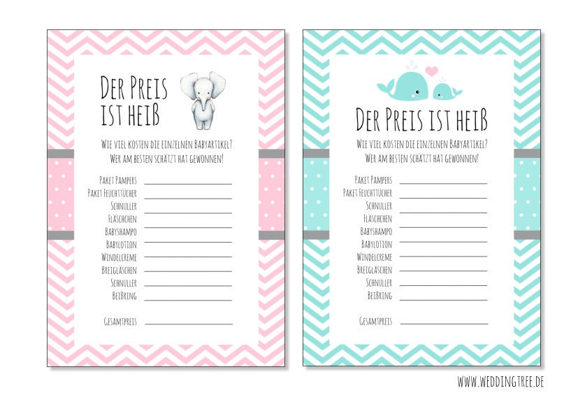 Game Baby Shower PDF the Price is Hot - Etsy