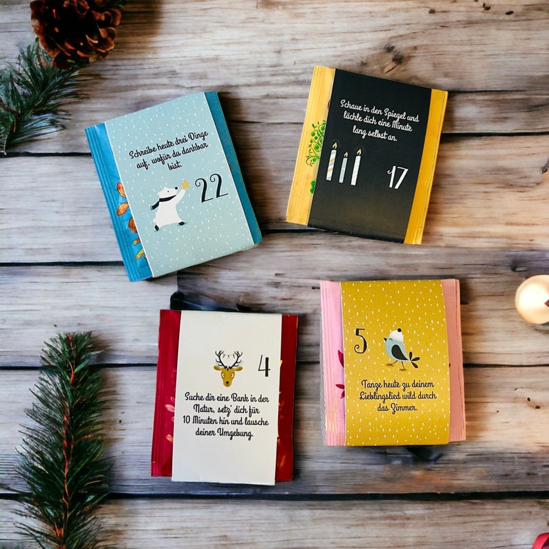 Adventskalender thee mindfulness gevuld met 24 ideeën voor de kerstperiode, doe-het-zelf, printsjabloon, eigenliefde afbeelding 7